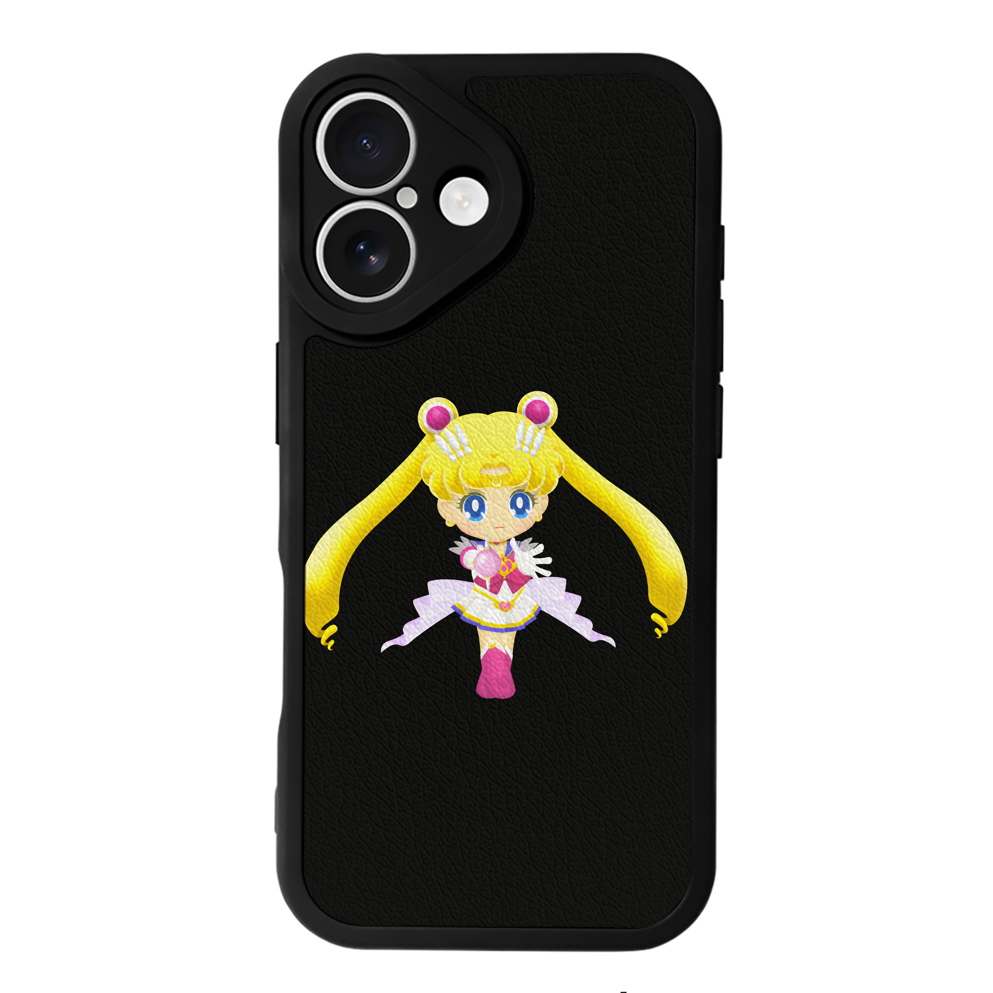 （画像用） 美少女戦士セーラームーン 月野 うさぎ つきの うさぎ Sailor Moon Tsukino Usagi 【iPhone 16シリーズ対応】シリコンスマホケース（レザー調） 材質：シリコン